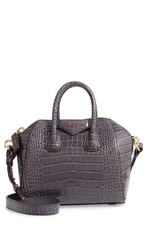 givenchy antigona grey bag|Givenchy crocodile antigona.